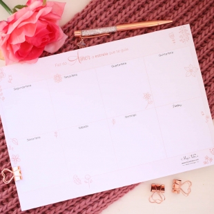 Planner semanal - flores