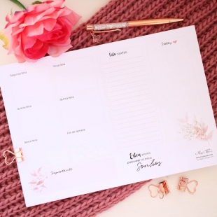 Planner semanal - folhas