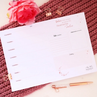 Planner semanal - lua e estrelas